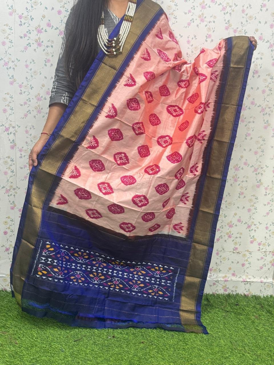 Silk Dupatta - PSDHY13-ISDPDECDC-49