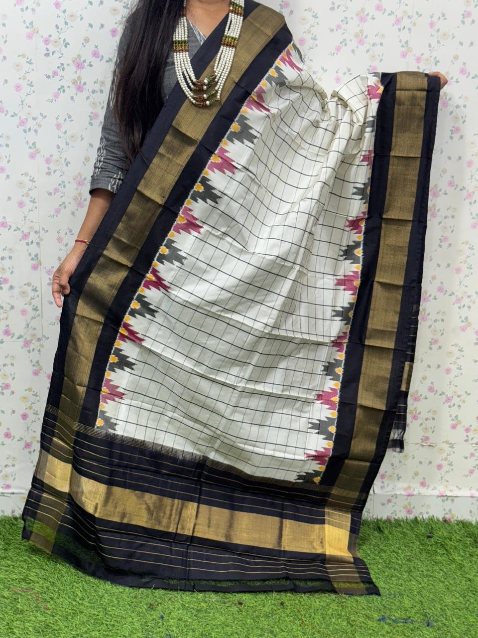 Silk Dupatta - PSDHY13-ISDPDECDC-52