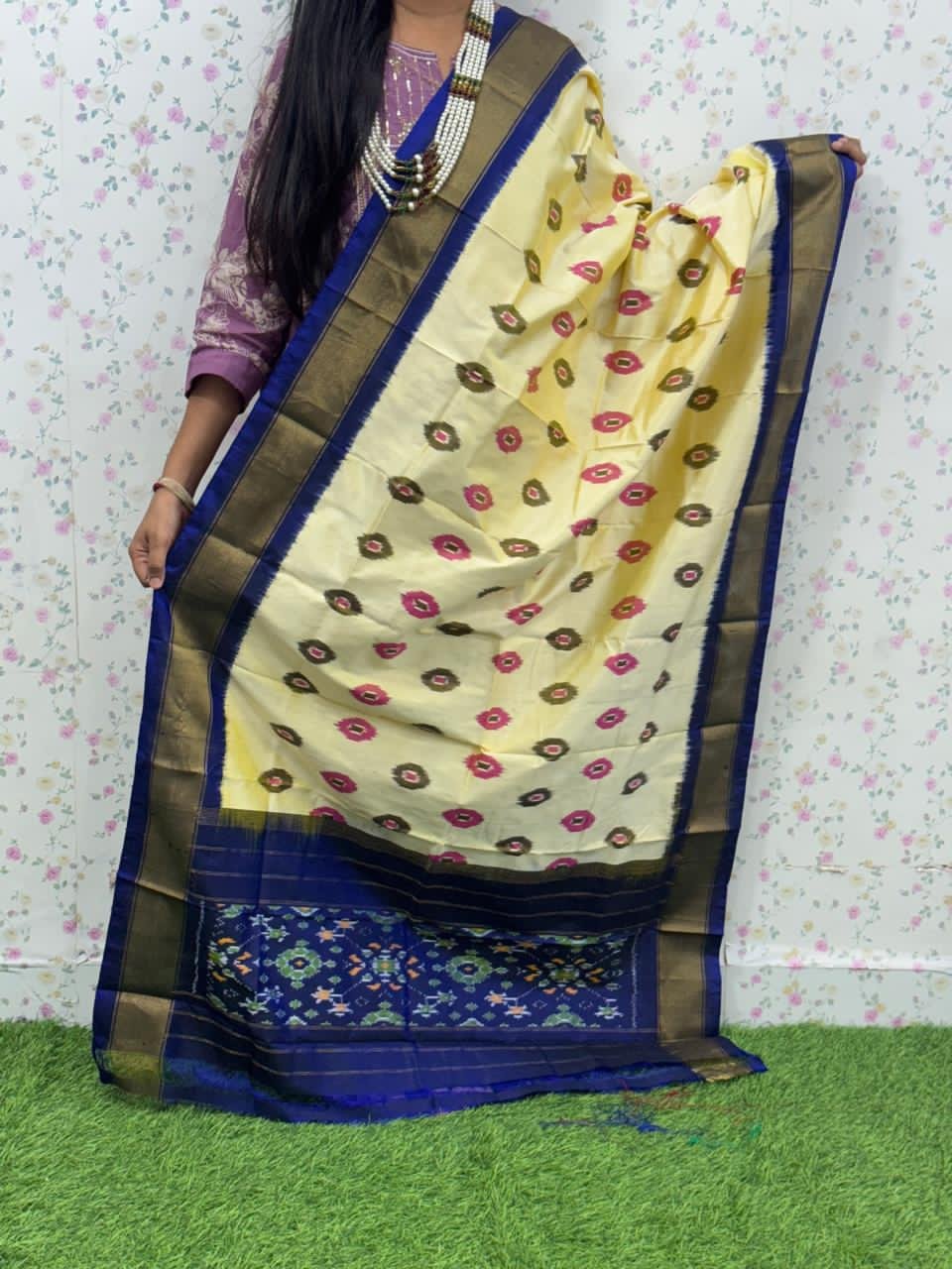 Silk Dupatta - PSDHY13-ISDPDECDC-56