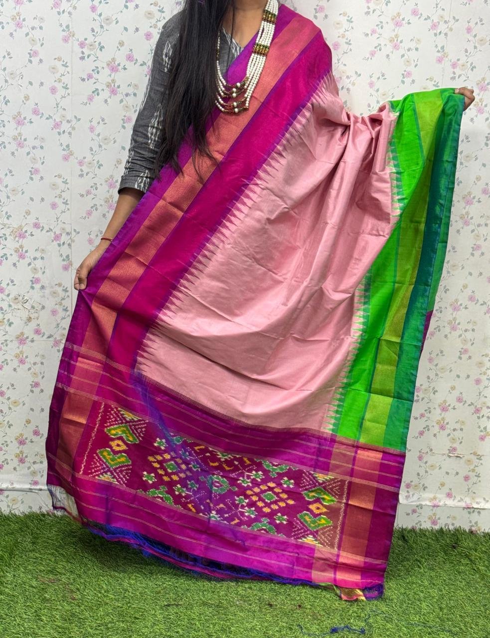 Silk Dupatta - PSDHY13-ISDPDECDC-57