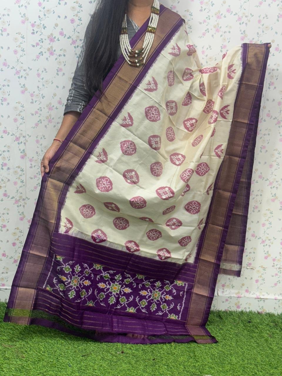 Silk Dupatta - PSDHY13-ISDPDECDC-65