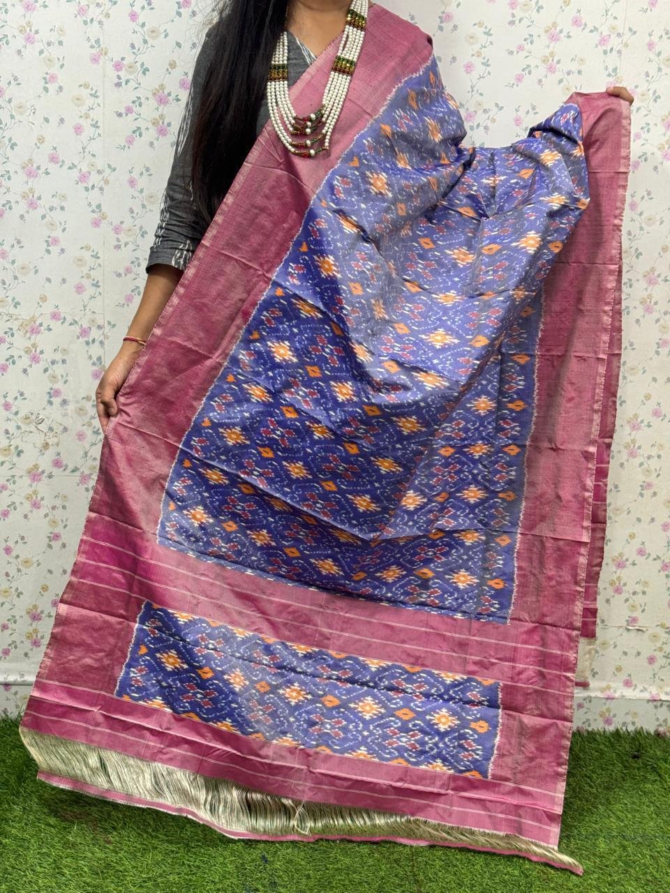 Silk Dupatta - PSDHY13-ISDPDECDC-69