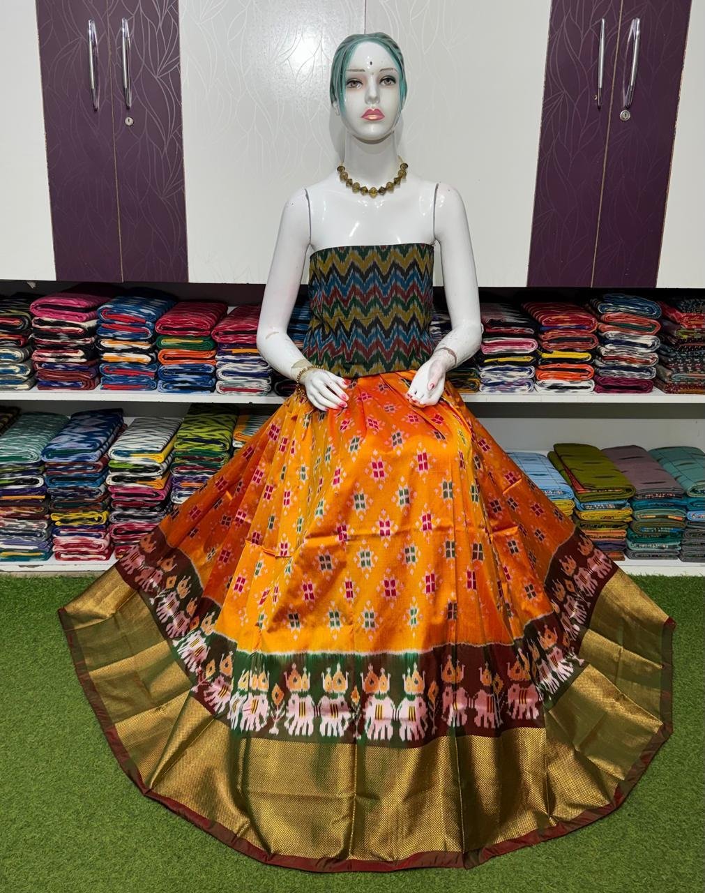 Silk Lehenga - PSRGN15-FSLGDSZDD-08