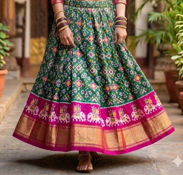 Silk Lehenga - PSSIO04-FSLGDSBDC-09