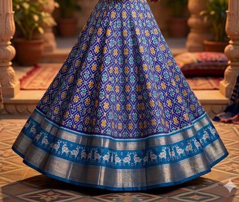 Silk Lehenga - PSSIO04-FSLGDSBDC-25