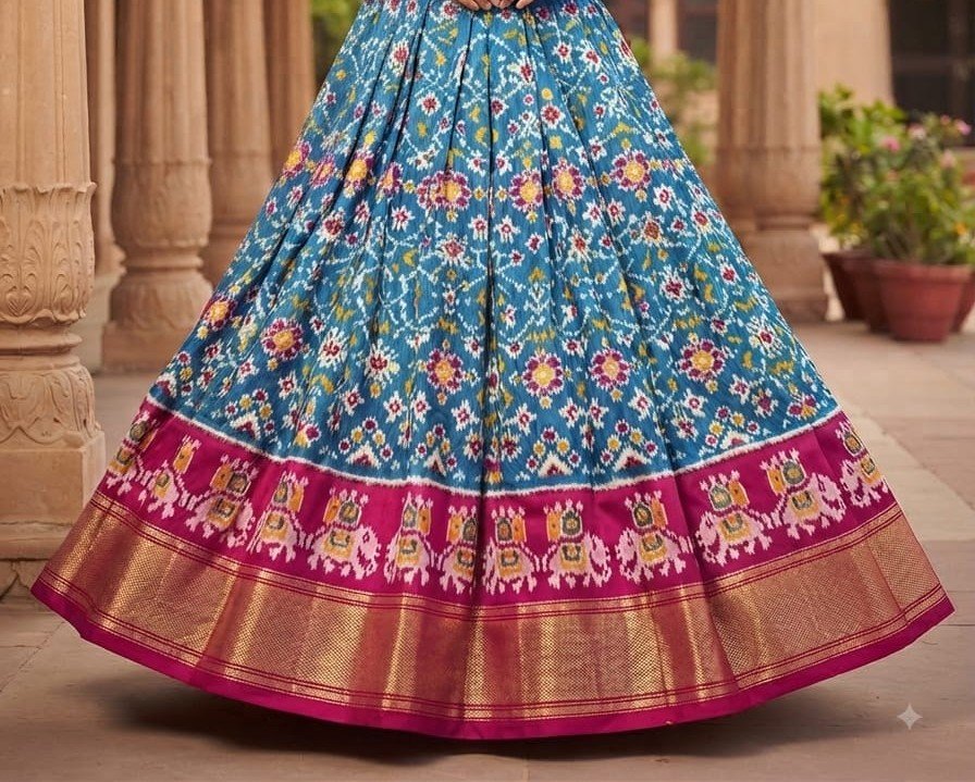Silk Lehenga - PSSIS13-FSLGCSBCC-12