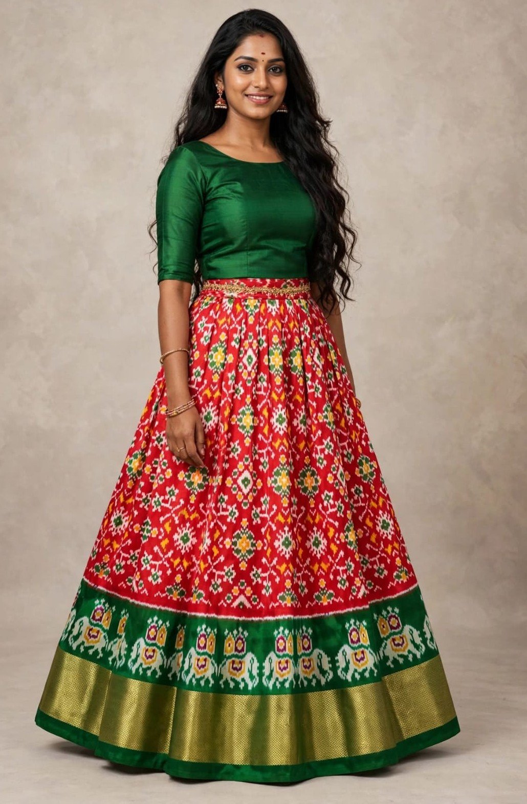 Silk Lehenga - PSSIS27-FSLGCSBCC-09
